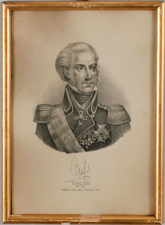 REGENTLÄNGD, 18 st, litografiska tryck, 1800-tal.