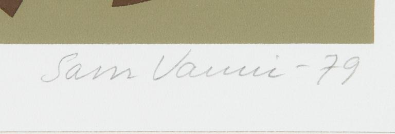Sam Vanni, serigrafi, signerad och daterad -79, numrerad 52/100.