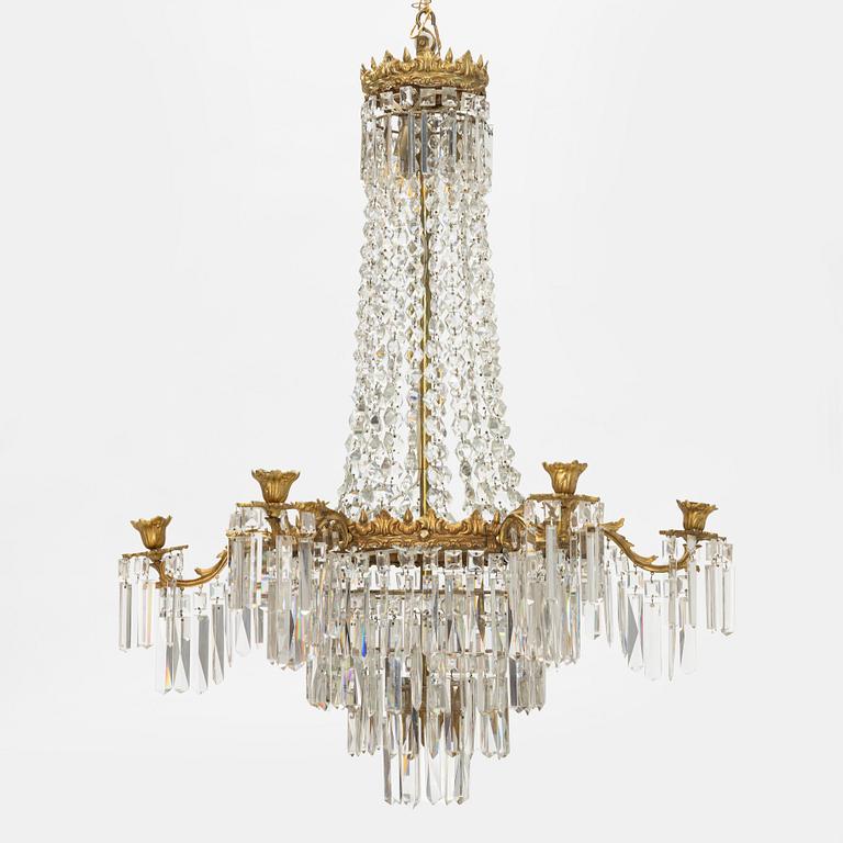 A chandelier, circa 1900.