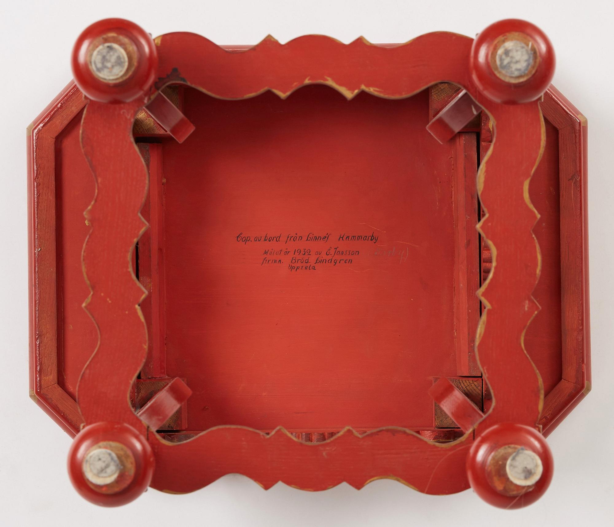 A chinoiserie table, 20th Century.