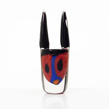 Erik Höglund, a glass scukpture/vase, Studioglas Strömbergshyttan, Sweden, 1992.