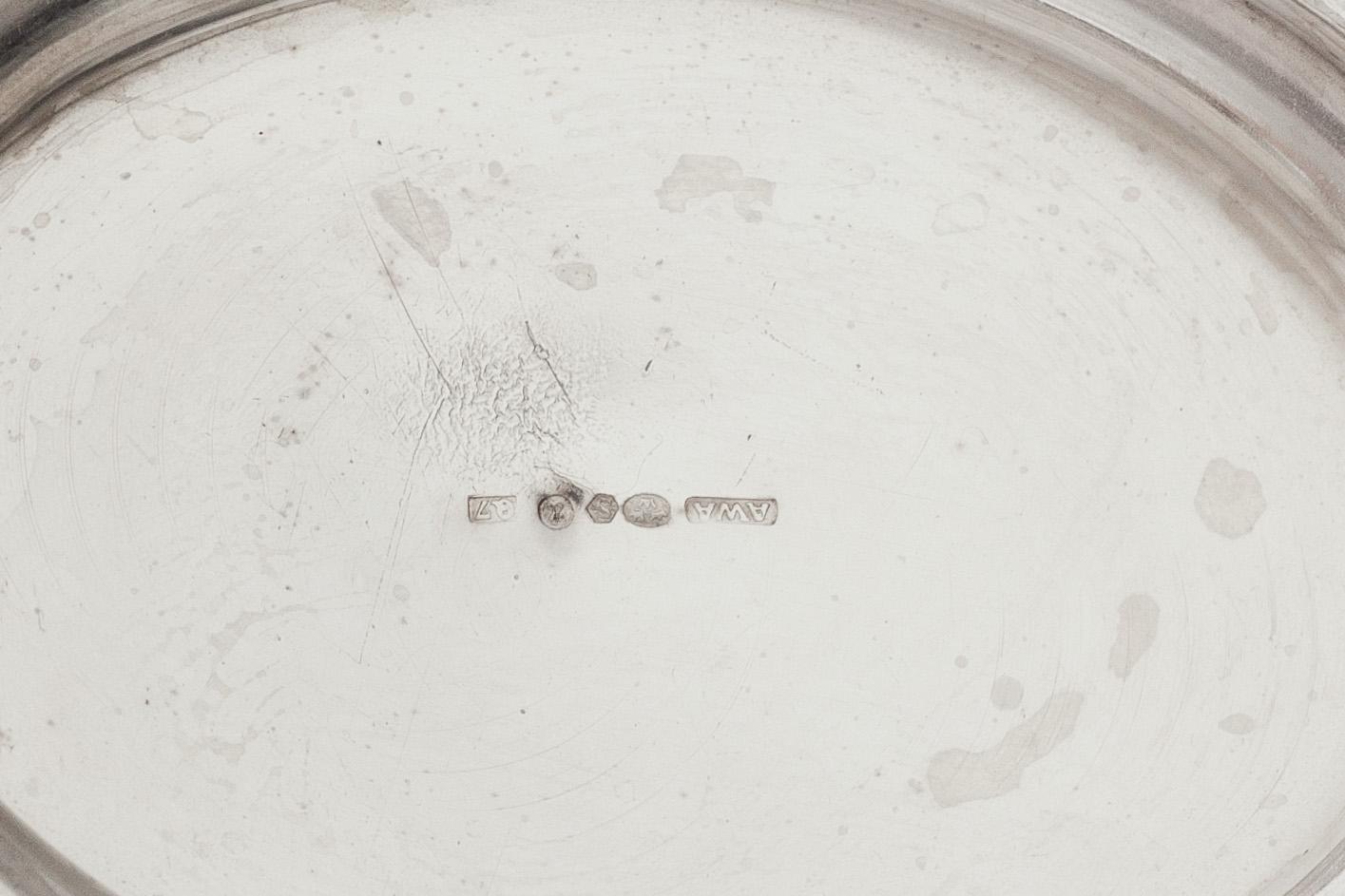 KAFFESERVIS, silver, 3 delar, A W Andersson. Helsingborg, 1918. Vikt ca 876g.