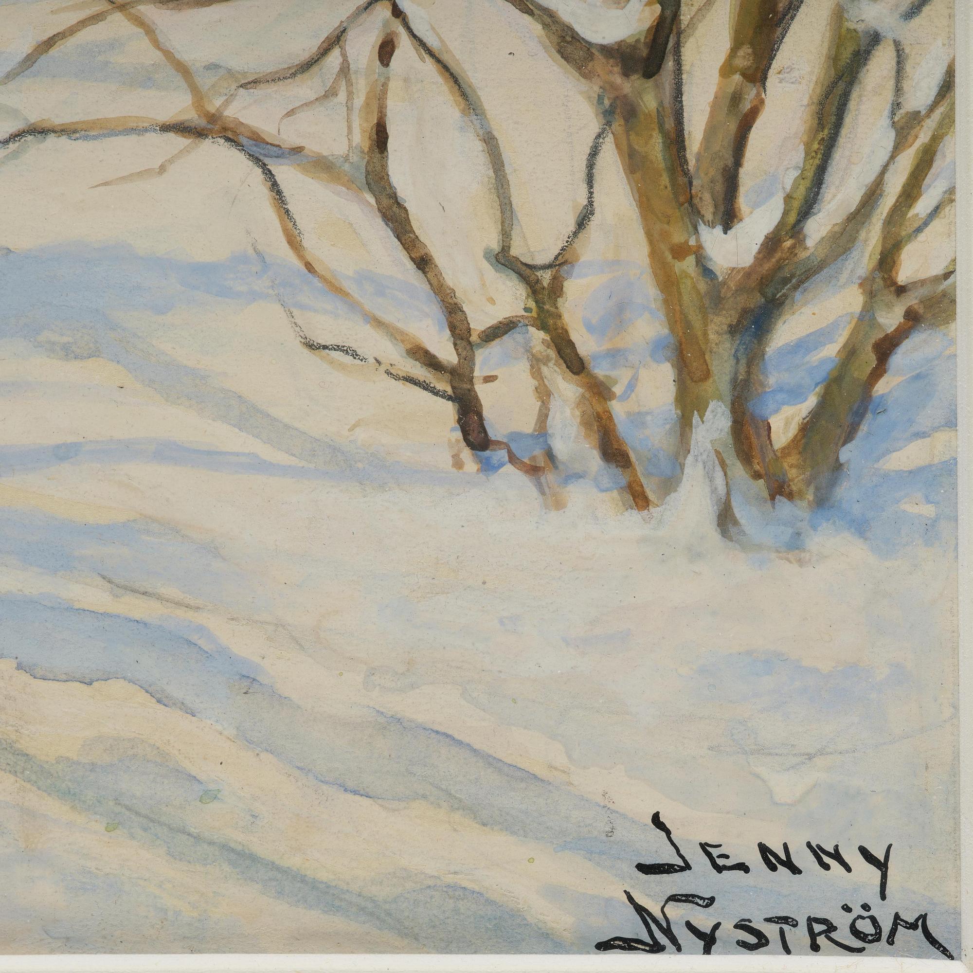 Jenny Nyström, Before the ski trip.