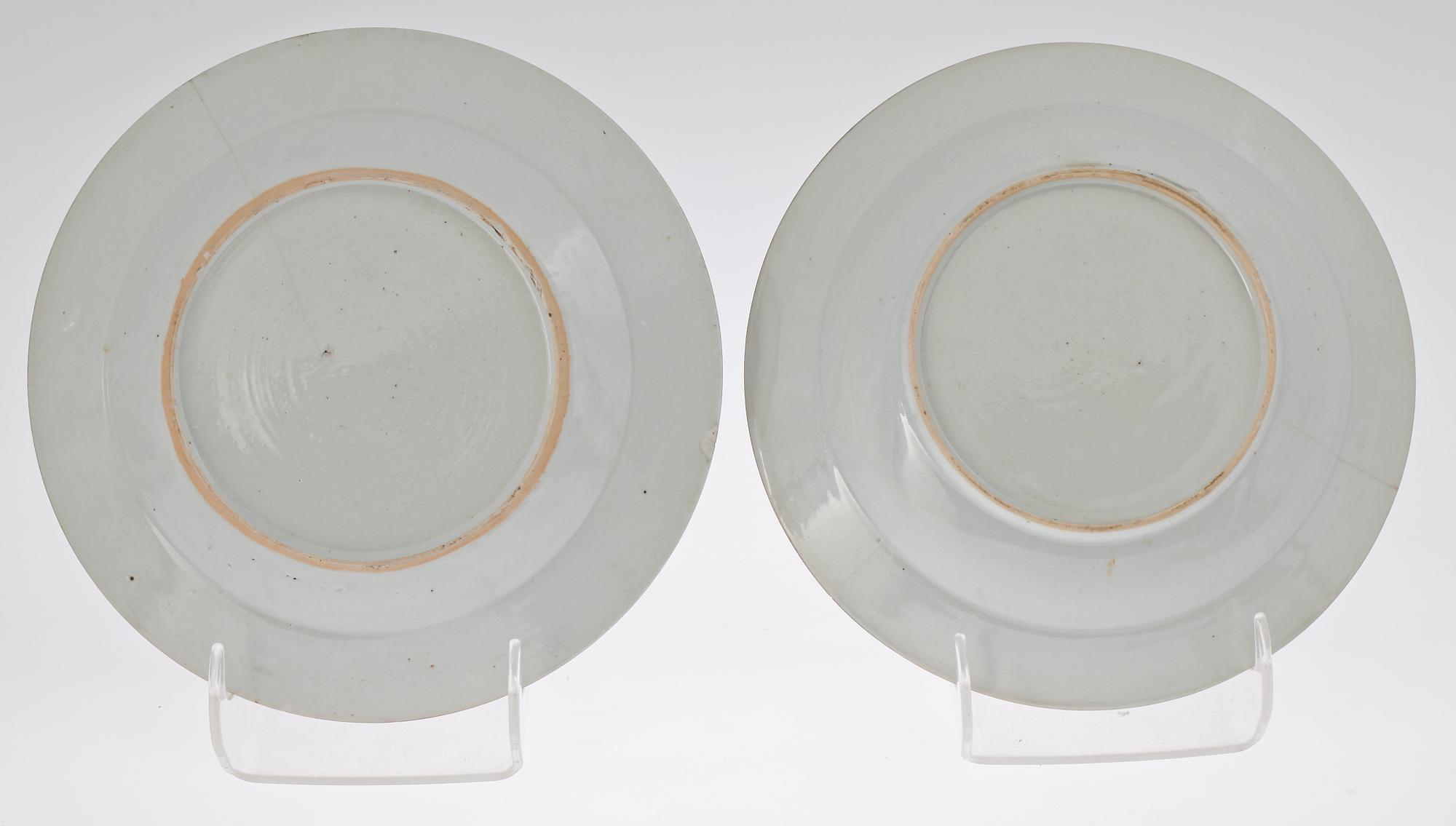 TALLRIKAR, 3 st, SKÅL samt SKÅLFAT, 4 st, porslin. Kina, bl a 1700-tal.