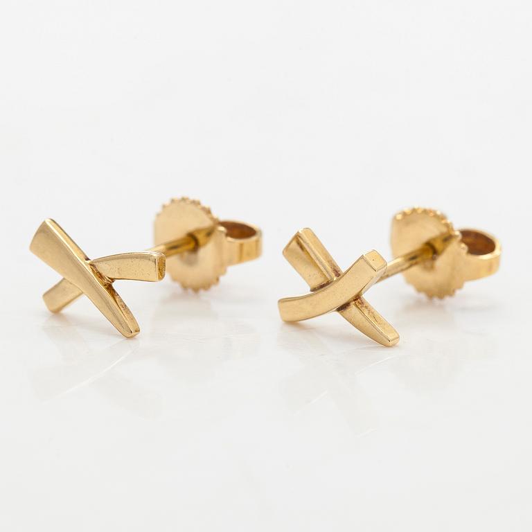 Tiffany & Co, Paloma Picasso, korvakorut, "X Kiss", 18K kultaa.