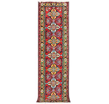 A Kazak runner carpet, c. 344 x 83 cm.