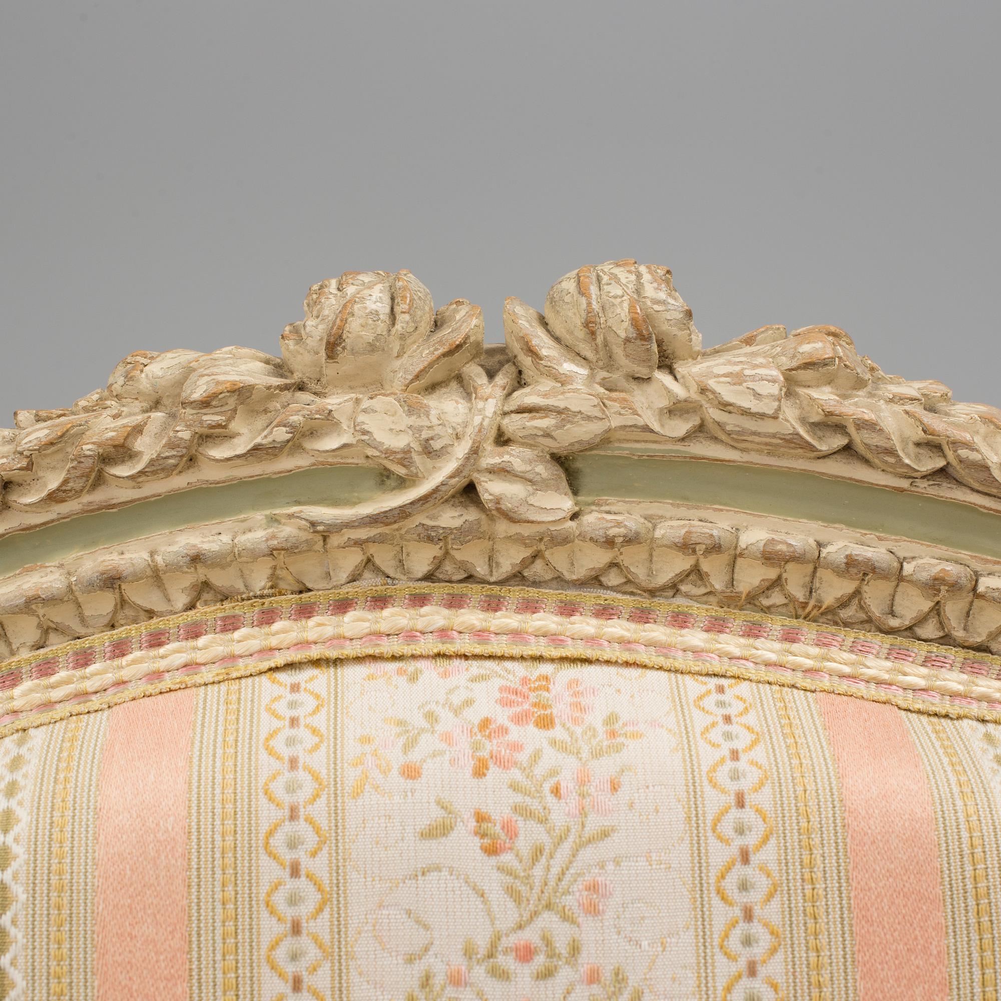 SALONGSGRUPP, 7 delar, gustaviansk stil, 1900-talets början.