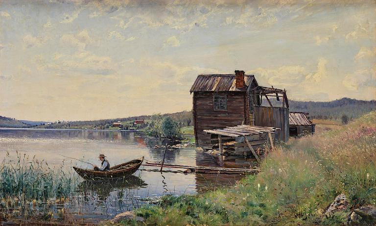 Carl Johansson, "Strandparti i middagsbelysning" ("Beach scene in midday light").