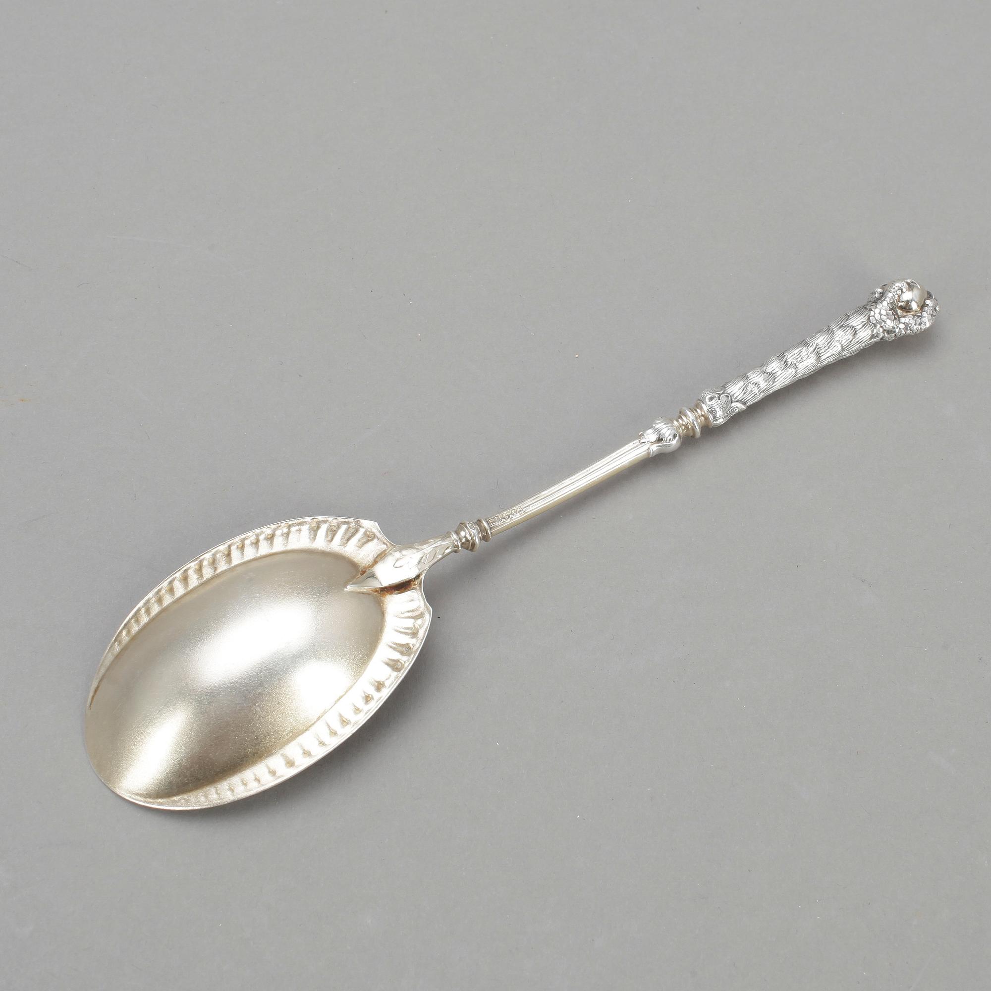 BRÄNNVINSSKED, silver, Stockholm, 1893, vikt ca 40 g.