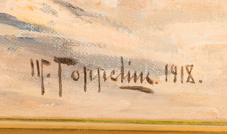 WOLDEMAR TOPPELIUS, oil on canvas, signed and dated 1918.