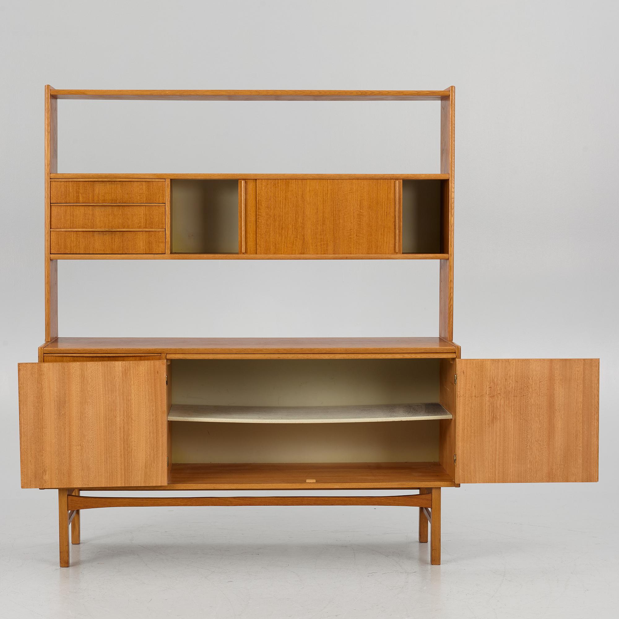 A 1960's/70's two-part bookcase.