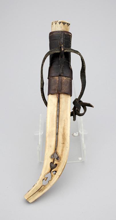 BRUKSKNIV, samisk, sign P.P.S., enl uppgift Finland, 1800-tal.