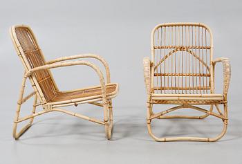 SOFFA samt FÅTÖLJER, ett par, 1900-talets fjärde kvartal.