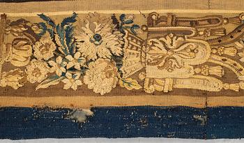 A tapestry, "Verdure", tapestry weave, ca 312-318 x 302-307 cm, Aubusson around 1700-first half of the 18th century.