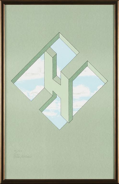 OSCAR REUTERSVÄRD, 2 st, färglitografi, signerade och numrerade 91/150.