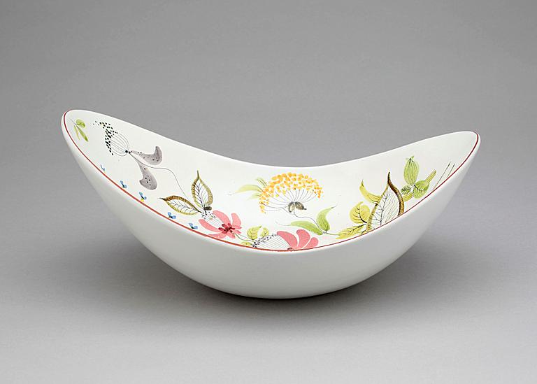 SKÅL, fajans, Stig Lindberg för Gustavsberg, sign med studiohanden, bär dat 1955.