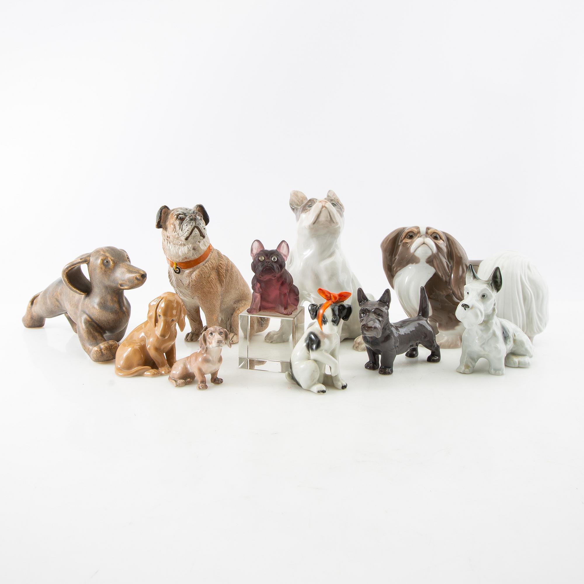 Figurines 10 pcs including Bing & Grøndahl 20th century.