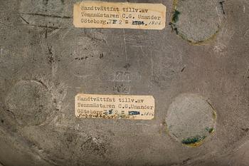 HANDFAT, tenn, Christopher Gabriel Unander, Sveastämpel, Göteborg 1806.