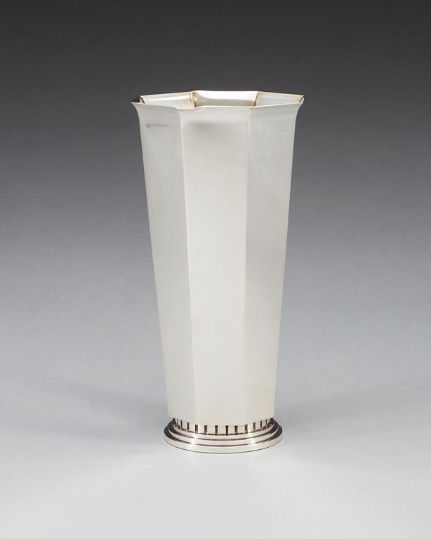 An Atelier Borgila sterling vase,