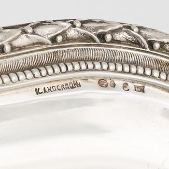 A silver dish, K Anderson, Stockholm 1914.