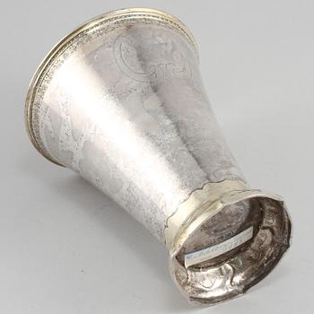 BÄGARE, silver, Carl Fahlberg, Uppsala, 1783, vikt 440 gram.