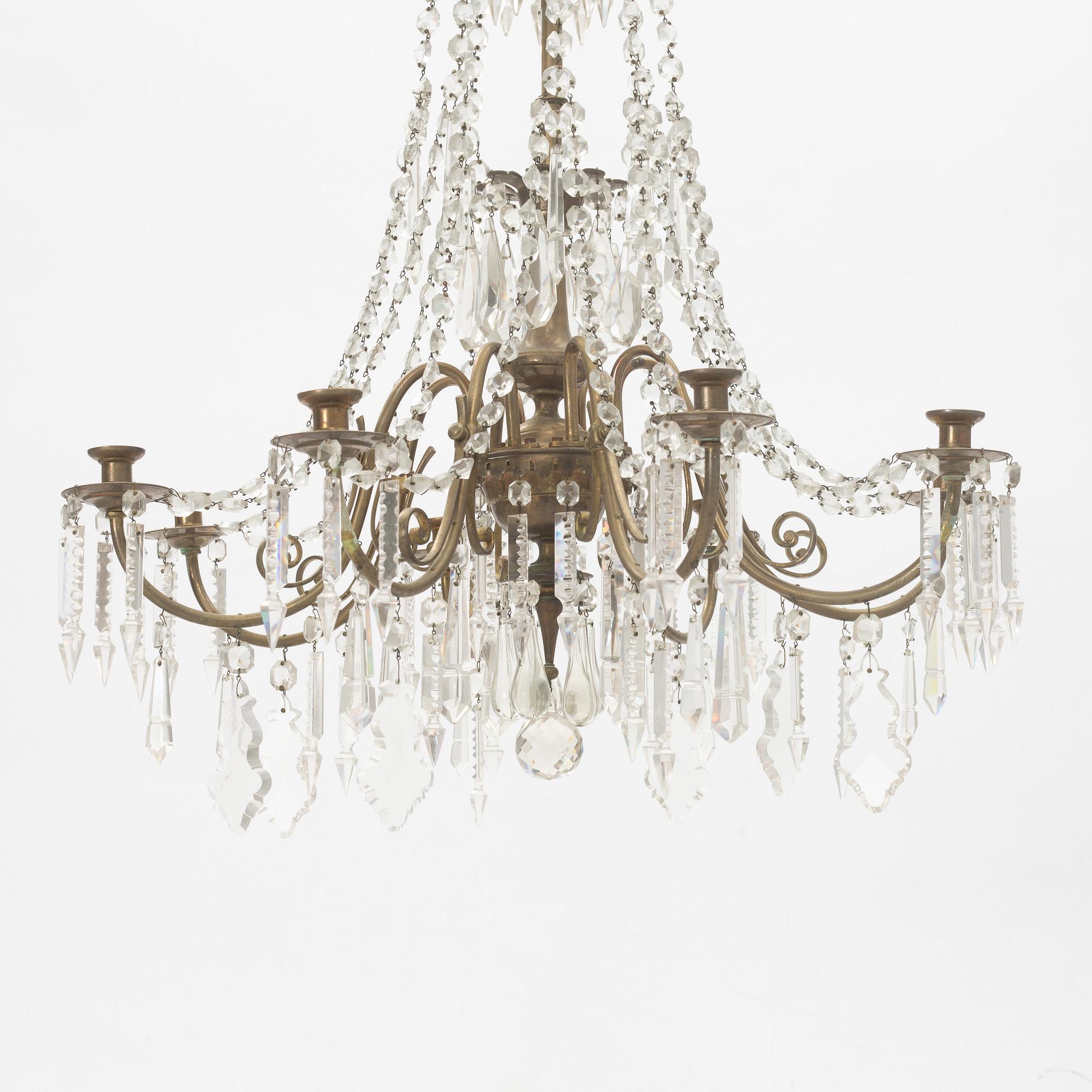 A chandelier, late 19th Century.