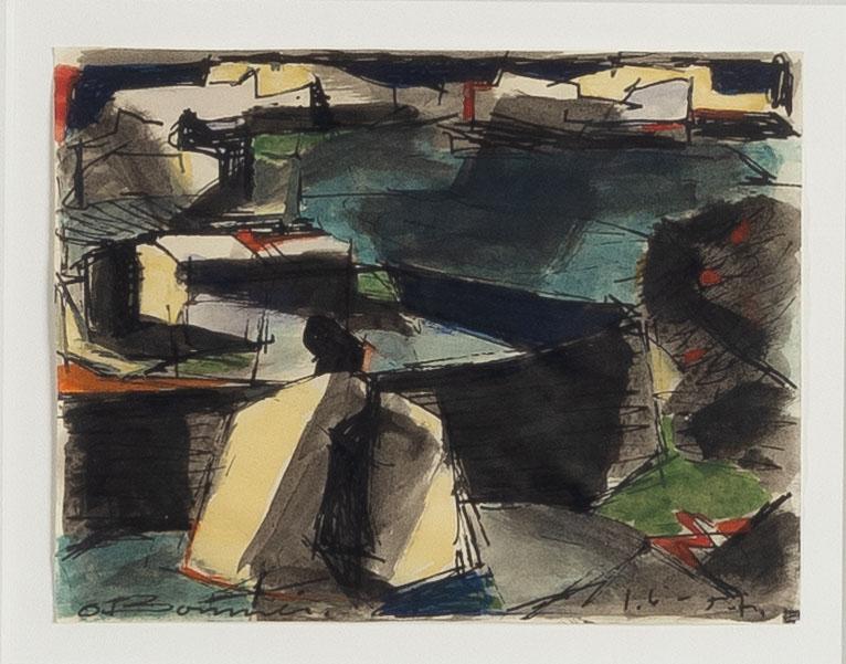 Olle Bonniér, "Woman on the Way to the City" (Cadaques).