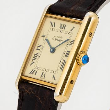 must de CARTIER, Tank, wristwatch, 23 x 23 mm.