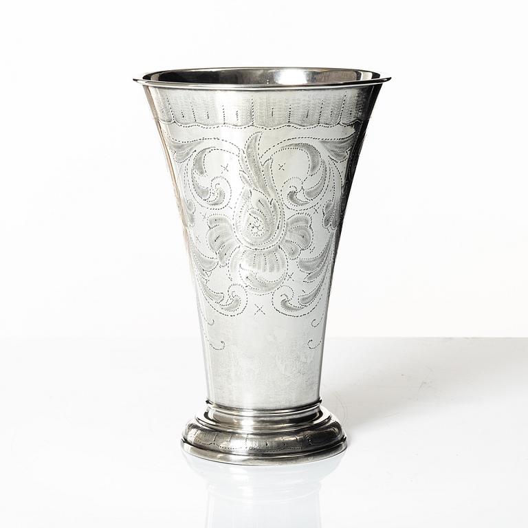 CG Hallberg, bägare, silver, Stockholm 1947.