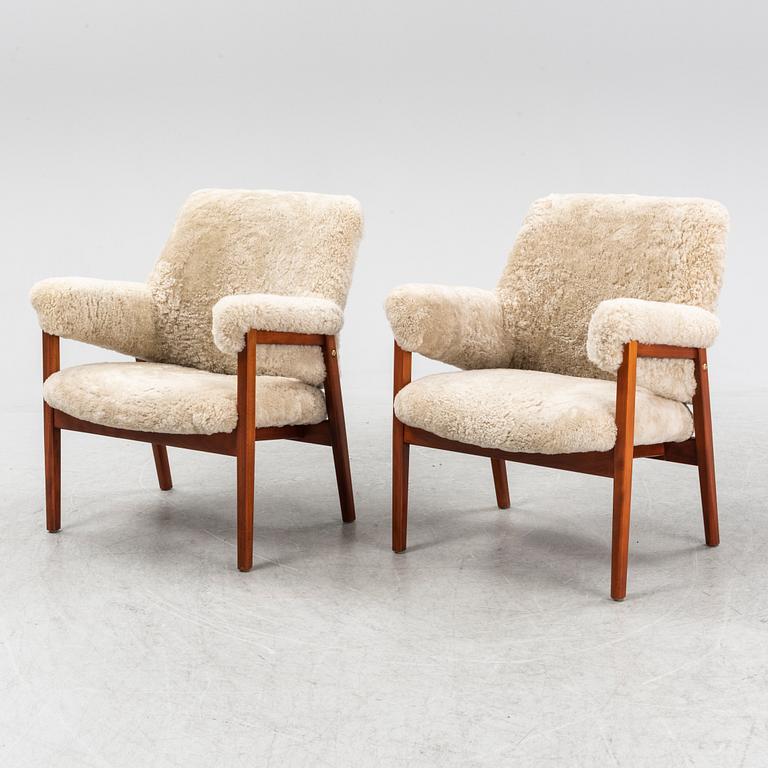 A pair of 1950s/60s easy chairs from Gärsnäs.
