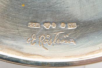 A pair of 20th century Swedish silver candle sticks mark of E Råström Stockholm 1949, weight 340 gr.