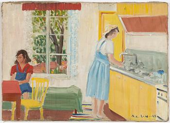 Axel Larsson, In the kitchen.