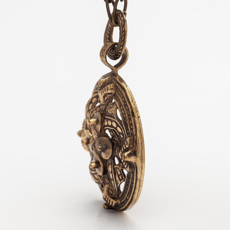 Germund Paaer, A bronze necklace, model 60. Kalevala Koru, Helsinki 1940's-1970's.