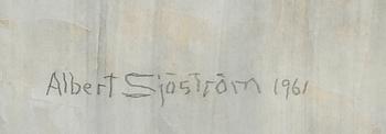 ALBERT SJÖSTRÖM, gouache, sign och dat 1961.