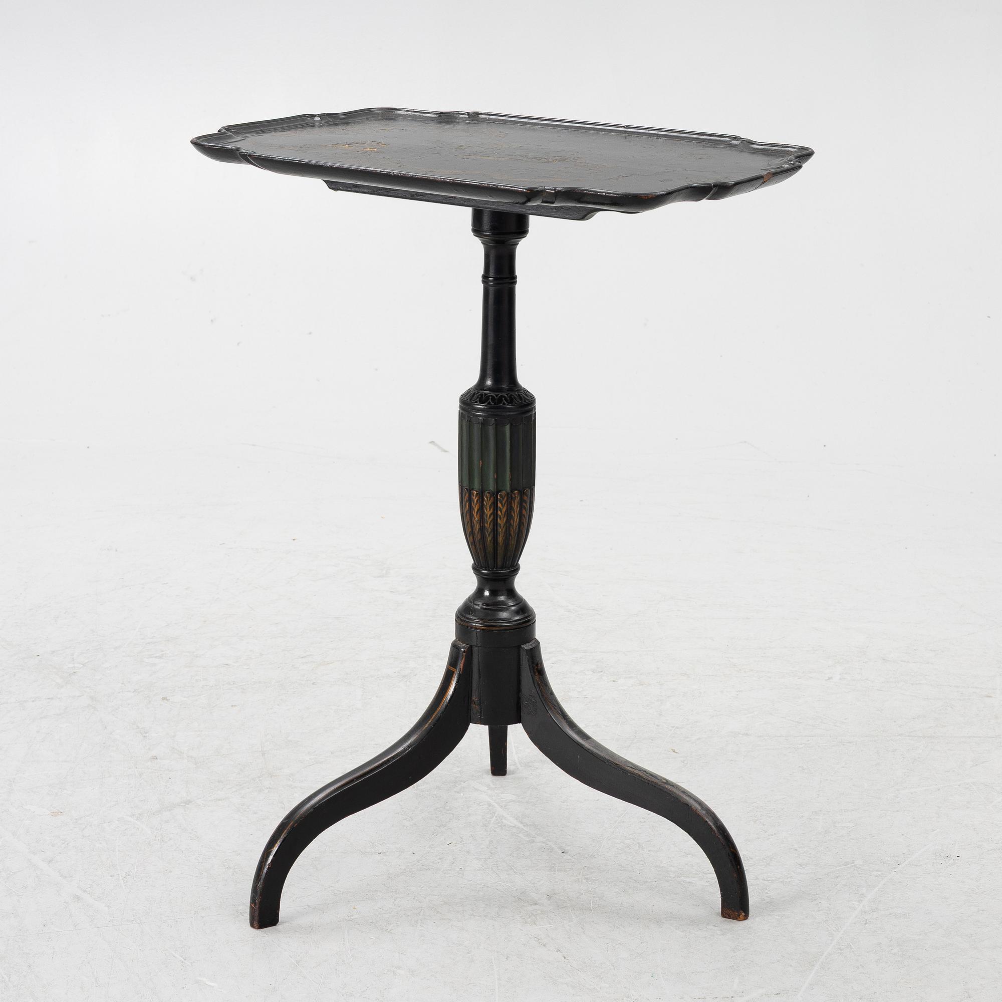 Folding table, late 19th century.