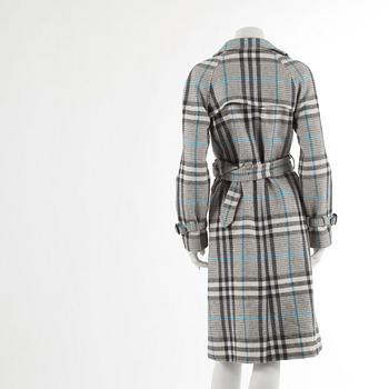 BURBERRY, a wool trenchcoat.