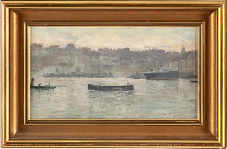 WALDEMAR LINDHOLM, oil on canvas/paper-panel, signed and dated -93.