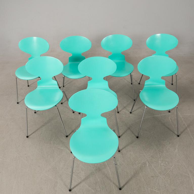 Arne Jacobsen, stolar 8 st, "Myran", Fritz Hansen, 1993.