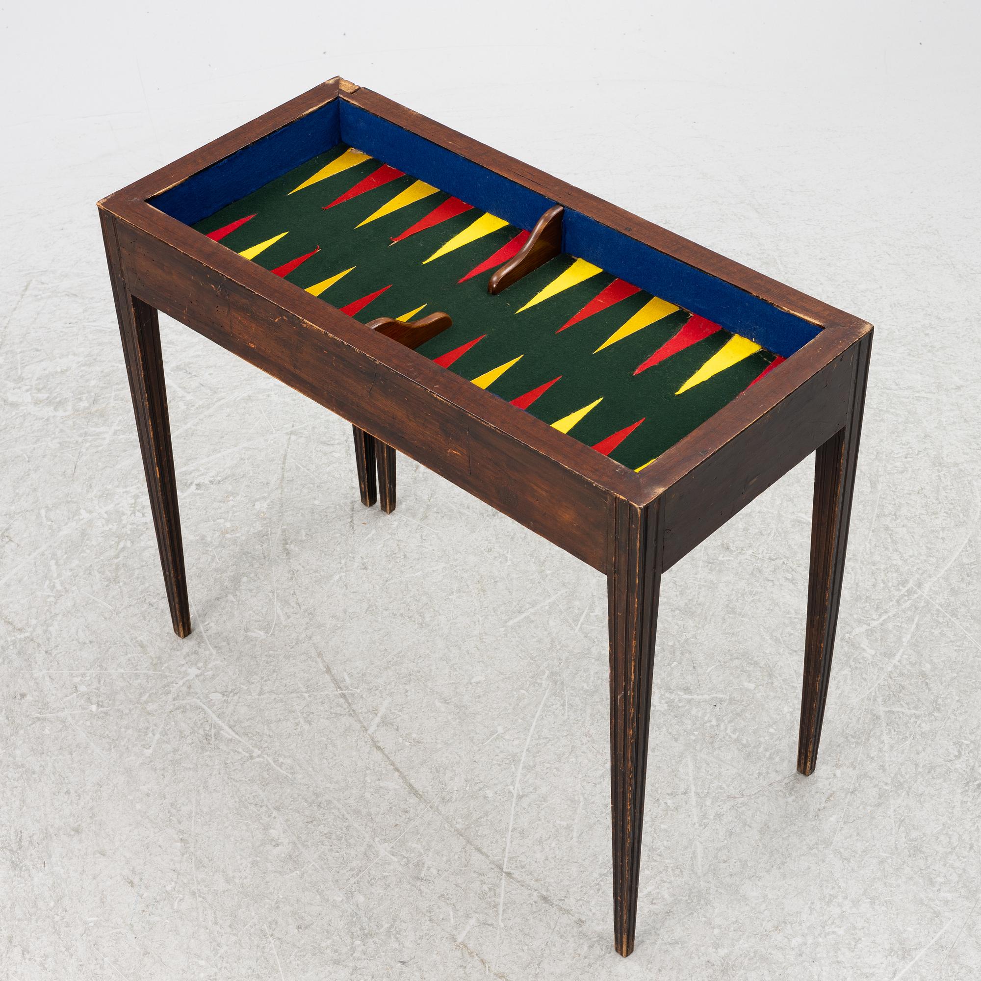 A 19th century card table.