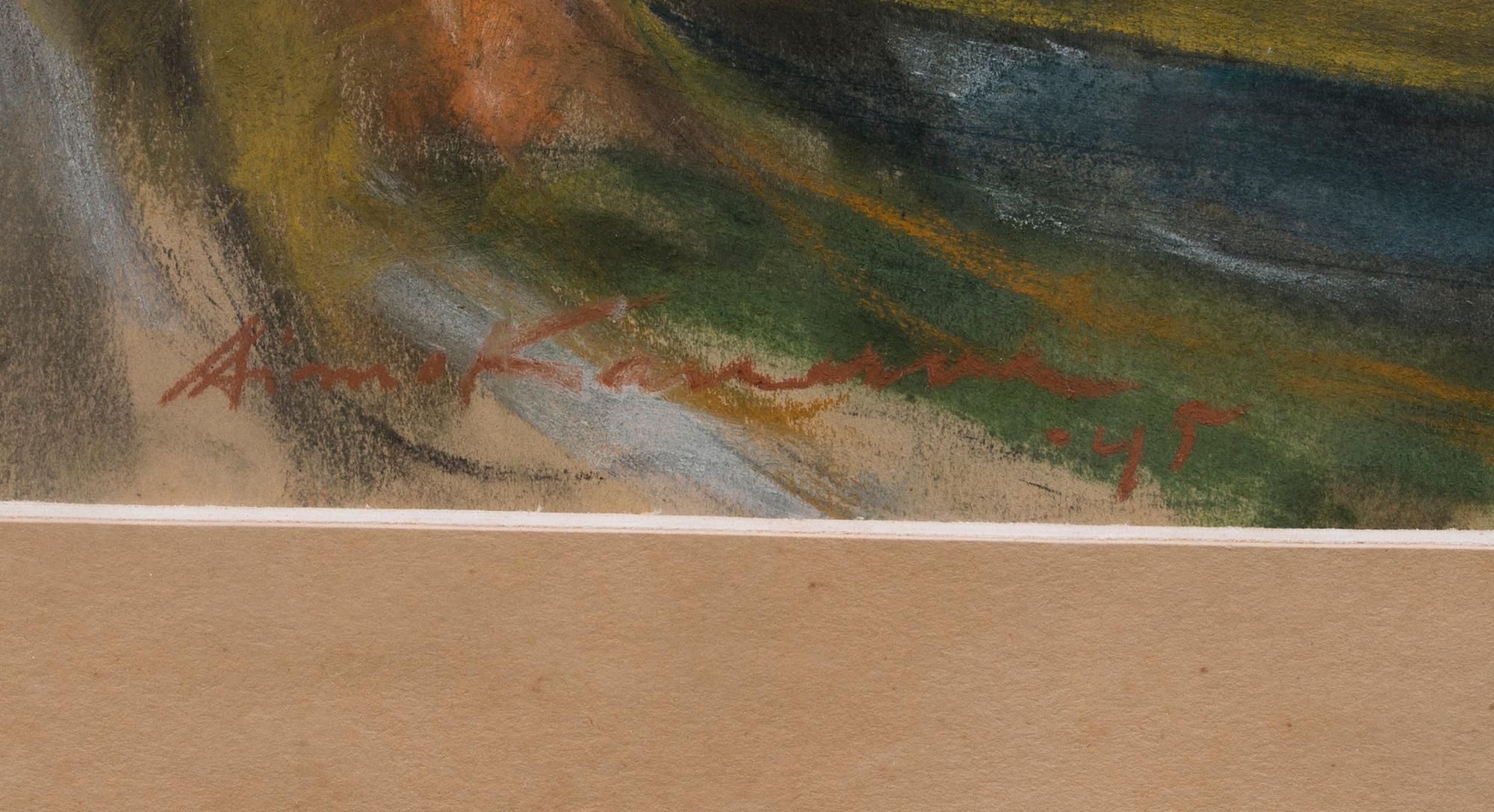 AIMO KANERVA, pastell på papper, signerad och daterad -45.