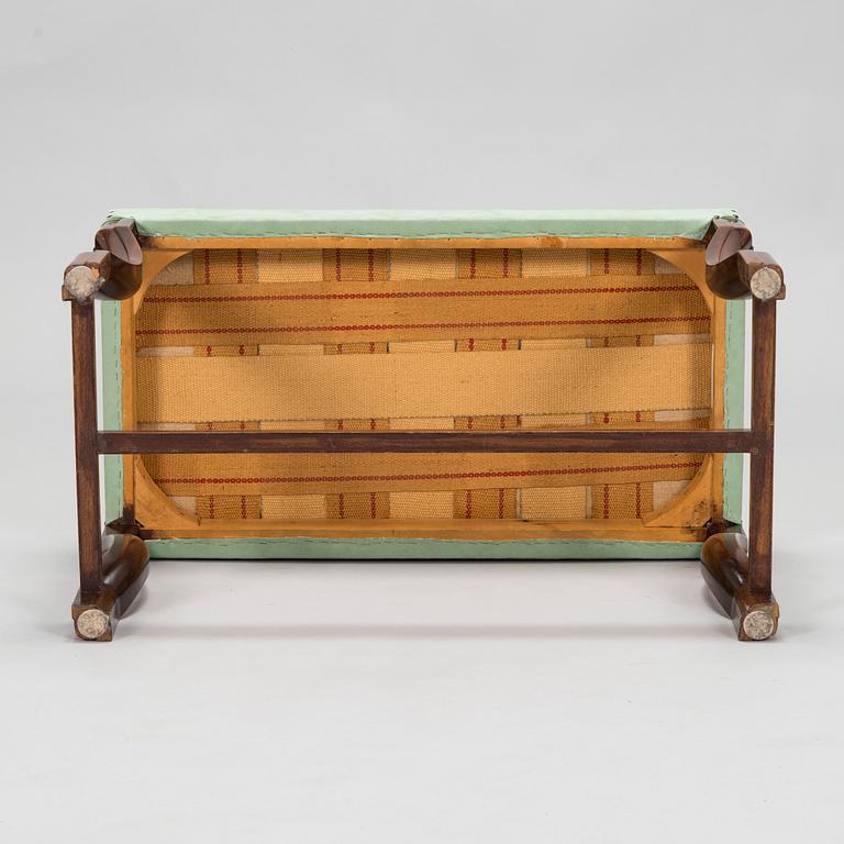 Birger Hahl, a 1920s Art Deco sidetable with drawers and a stool.