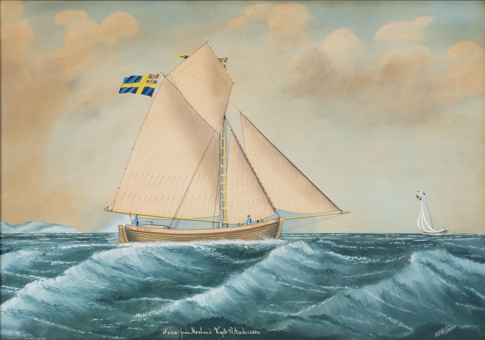 Lars Petter Sjöström, Kuttern "Svea" från Malmö (Kaptn P. Andersson).