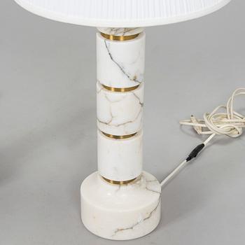 A pair of late 20th century table lamps, Italy.