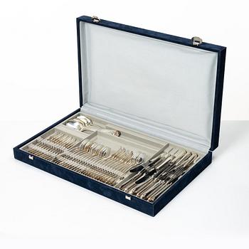 A Swedish silver cutlery set with case, model "Svensk", Lidköpings Matsilver Ab, Lidköping 1997 (60 pieces).