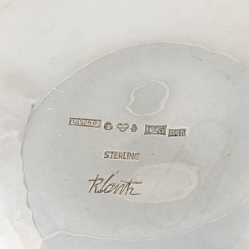 Roland Lantz, a sterling silver bowl, Stockholm, 1976.