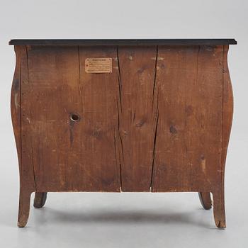 A rococo parquetry and gilt brass-mounted commode possibly by C. Åhman (master in Stockholm 1748-1783).