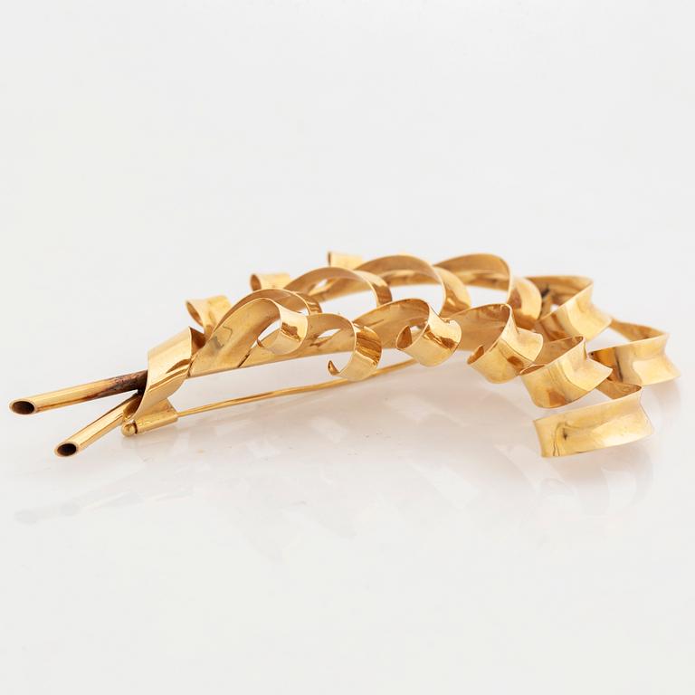 18K gold brooch, Stigbert, Engelbert.
