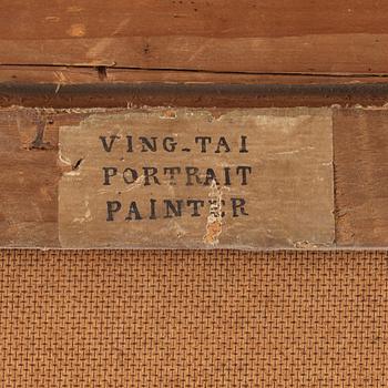 Kinesisk Konstnär, olja lagd på pannå. Qingdynastin, tidigt 1800-tal.