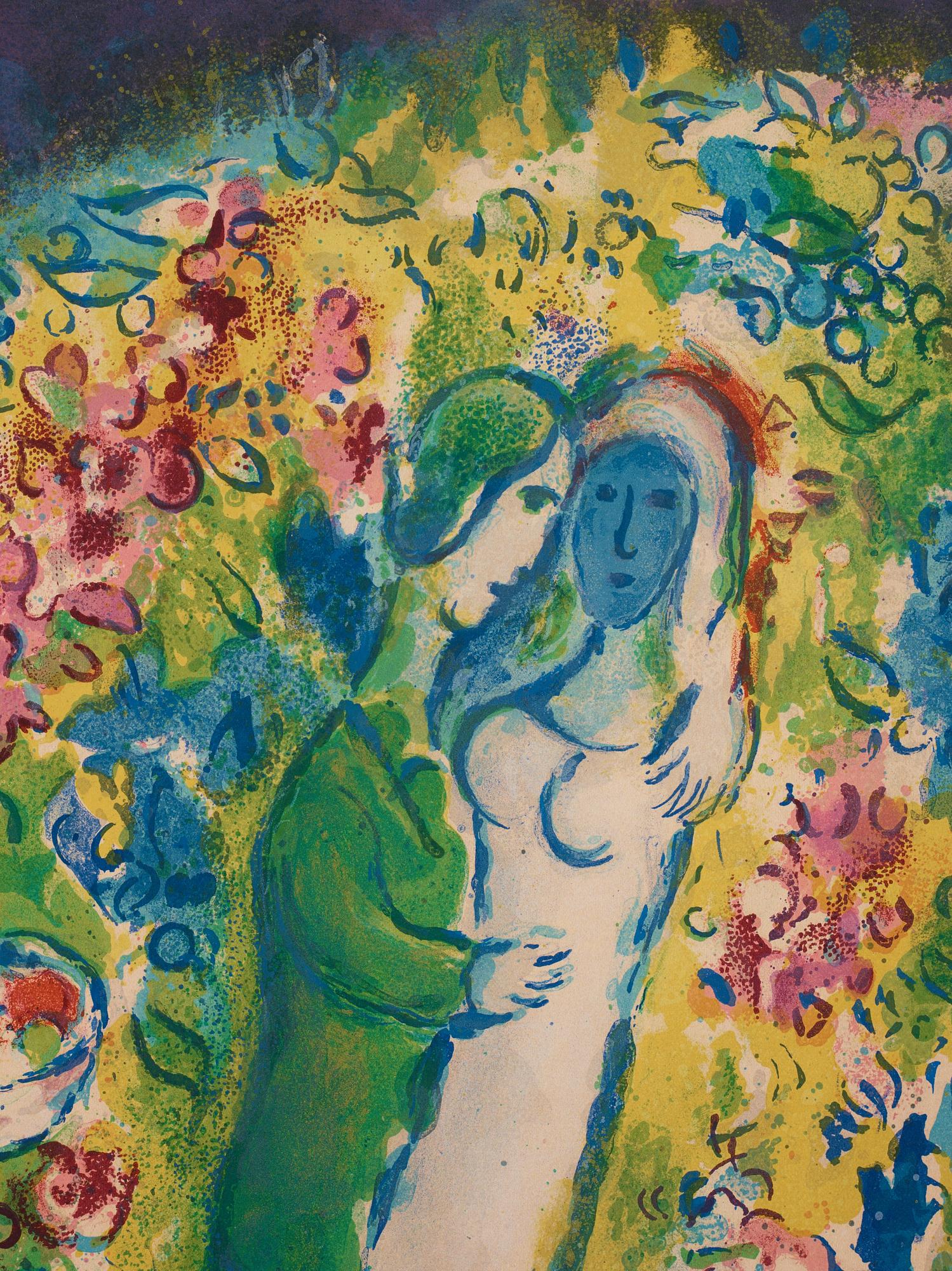 Marc Chagall After, "Couple dans les Mimosas", from: "Nice et la Côte d'Azur".