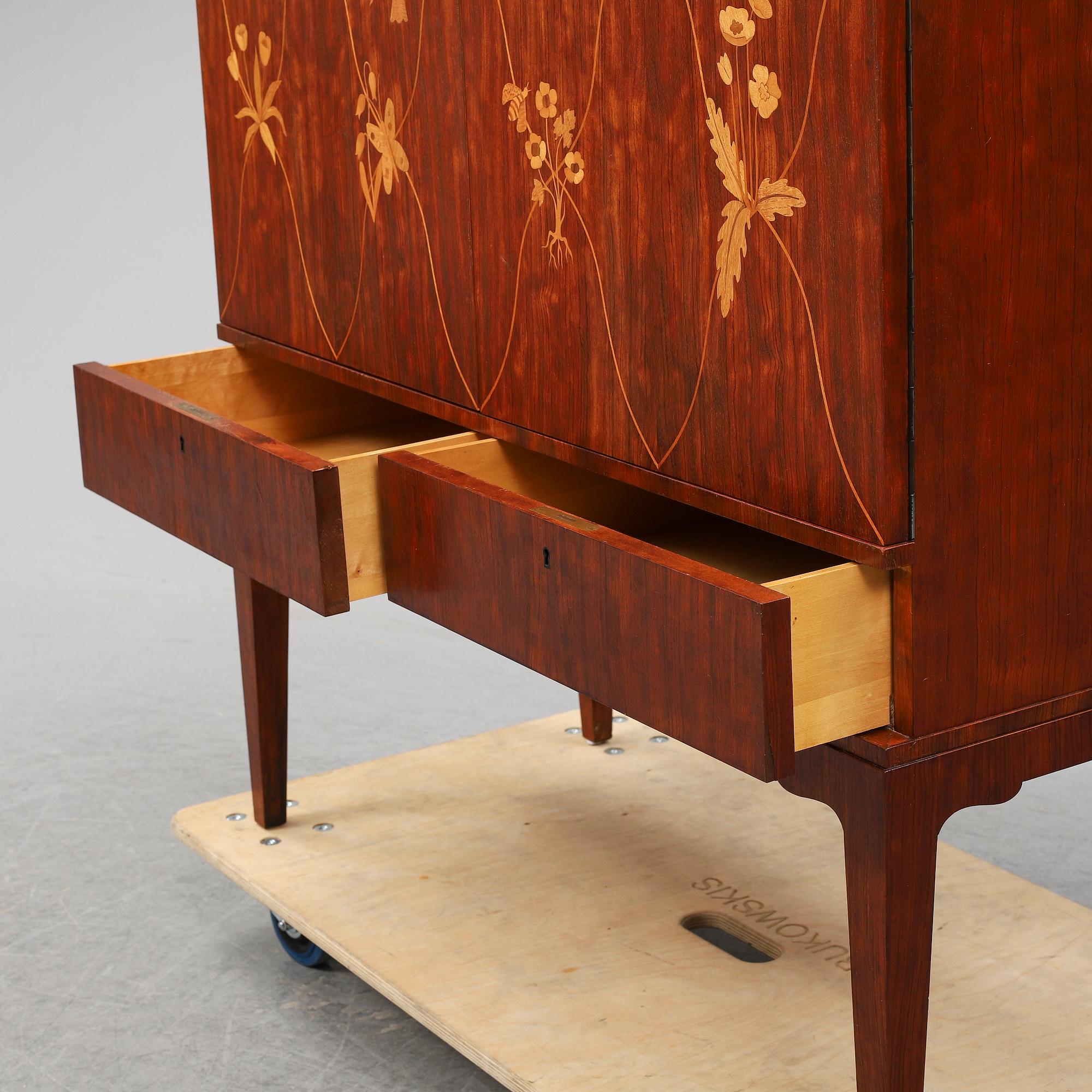 An inlay cabinet, SMF Möbelbolaget, Tranås, 1940's.